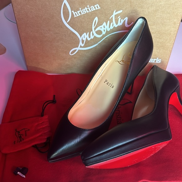 Christian Louboutin Plato 100 Napa shiny black leather platform - Picture 4 of 14